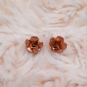 Rose Gold Flower Earrings